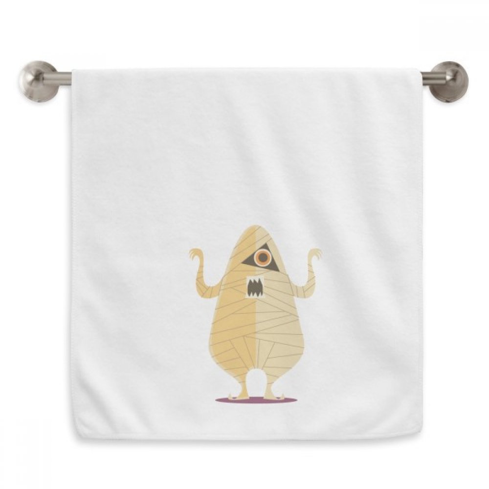 Serviette Happy Ghost blanche pour une décoration de salle de bain Halloween