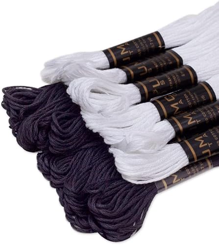 Miniatura 2 de 12 piezas Hilo de bordado de alta calidad Madejas 100% algodón egipcio de alta calidad Hilo de bordado de punto de cruz Algodón trenzado