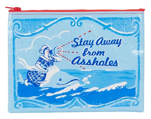 Blue Q Stay Away Assholes ZipperPouch