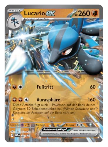 Pokémon-Sammelkartenspiel: Kampfdeck Lucario-ex und 2er-Boosterpack-Bundle (sofort spielbares Deck mit 60 Karten) – Bild 4