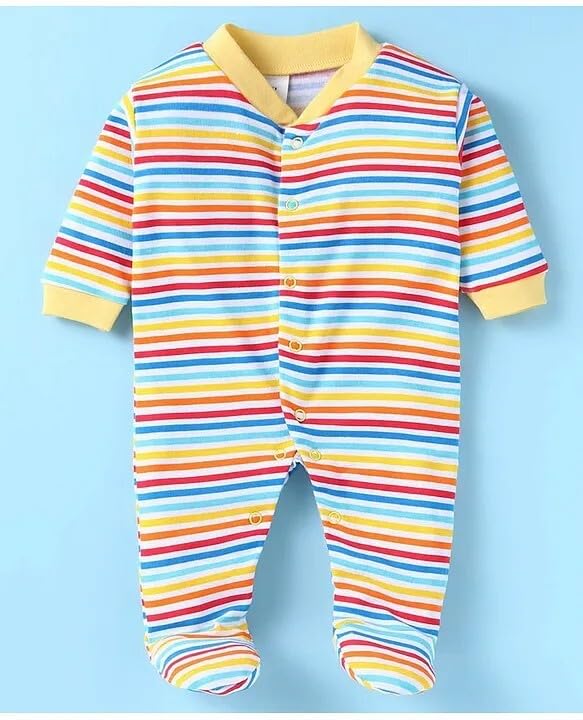 Image of New Born Baby 100% Cotton Rompers for Sleepsuits Jumpsuit Night Suits for Baby Boys & Girls |Onesies| Infant Clothes Pack of 3