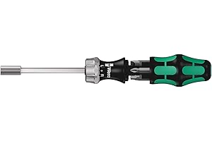 Wera 05073661002 Kraftform Kompakt 27 RA Slotted Ratcheting Screwdriver, 1/4" Head