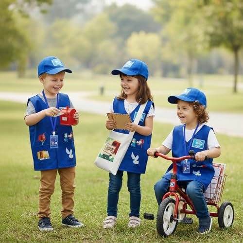 Disfraz de Cartero para Niños con Chaleco y Sombrero miniatura 6