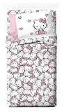 Jay Franco Sheet Set with Fitted, Flat Sheets & Pillow Cover - Ultra-Soft Bedding with Pillowcase for Room Decor, Multi - Hello Kitty, 3 Piece Twin