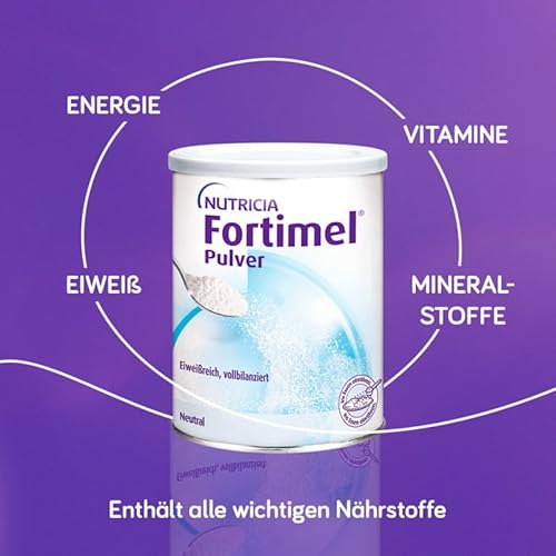 Nutricia Fortimel Pulver Neutral I Bei erhöhtem Energie und Eiweißbedarf I Trinknahrung in Pulverform zum Anrühren als Getränk oder zum Anreichern von Speisen I10g Protein, 200 kcal pro Portion I670gr