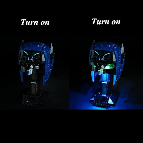 Miniatura 7 de Kit de luces LED compatible con Lego 76238, kit de iluminación de construcción para (Batman Cowl). (Solo kit de luz Led) (versión estándar)