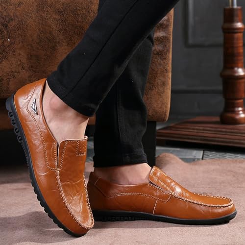 YZABEL Men's Slip-On Leather New Oxford Shoes Office Shoes Men Elegant Loafers Casual Work Office Comfortable Business Shoes3