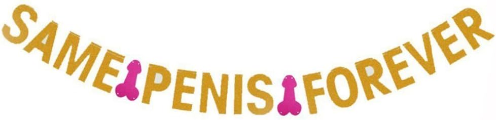 NOOBECR Camaay Vicien KKA Yosmi Same Pines Forever Banner for Bachelorette Party Girly Night Hen Night Hen Party Decorations Gold Gliter (Gold&Rose RED)
