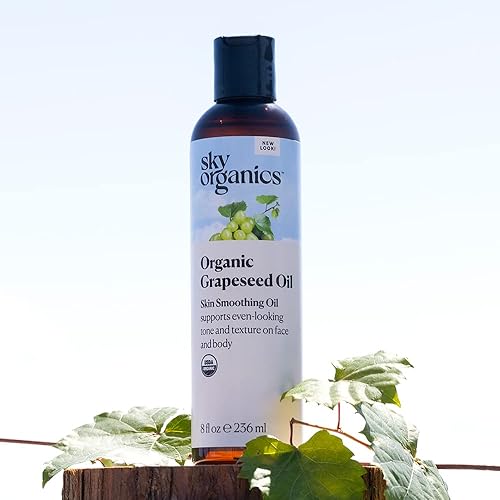 Miniatura 2 de Sky Organics Aceite orgánico de semilla de uva para la cara 100 puro y prensado en frío certificado USDA orgánico para hidratar aclarar e iluminar 8