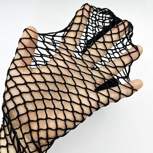 Image of Black Women's Fishnet Stockings Sexy Mesh Thigh High Wide Fishnet Tights