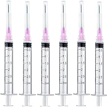 100 Pack 3ml Syringe with Luer Lock 18 Gauge, Individual sealed Package