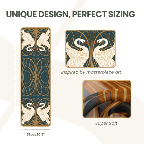 Signare Women's 100% Silk Art Scarf Lightweight and soft Scarf/Headwear in Swan, Rush and Iris (SC-SILK-WC-SWAN)3