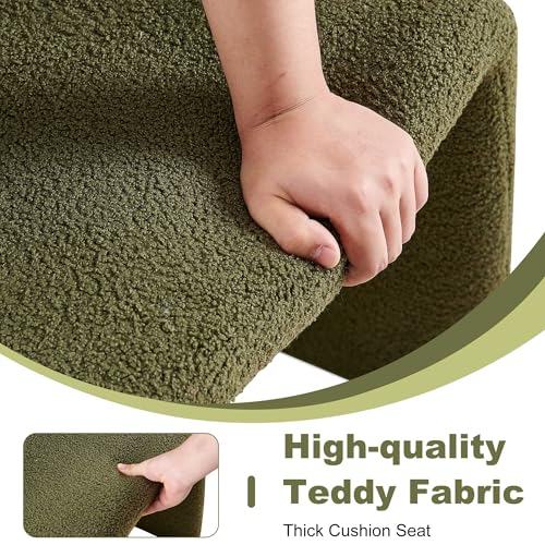 Sillón Barrel Teddy Velvet Verde Plegable miniatura 6
