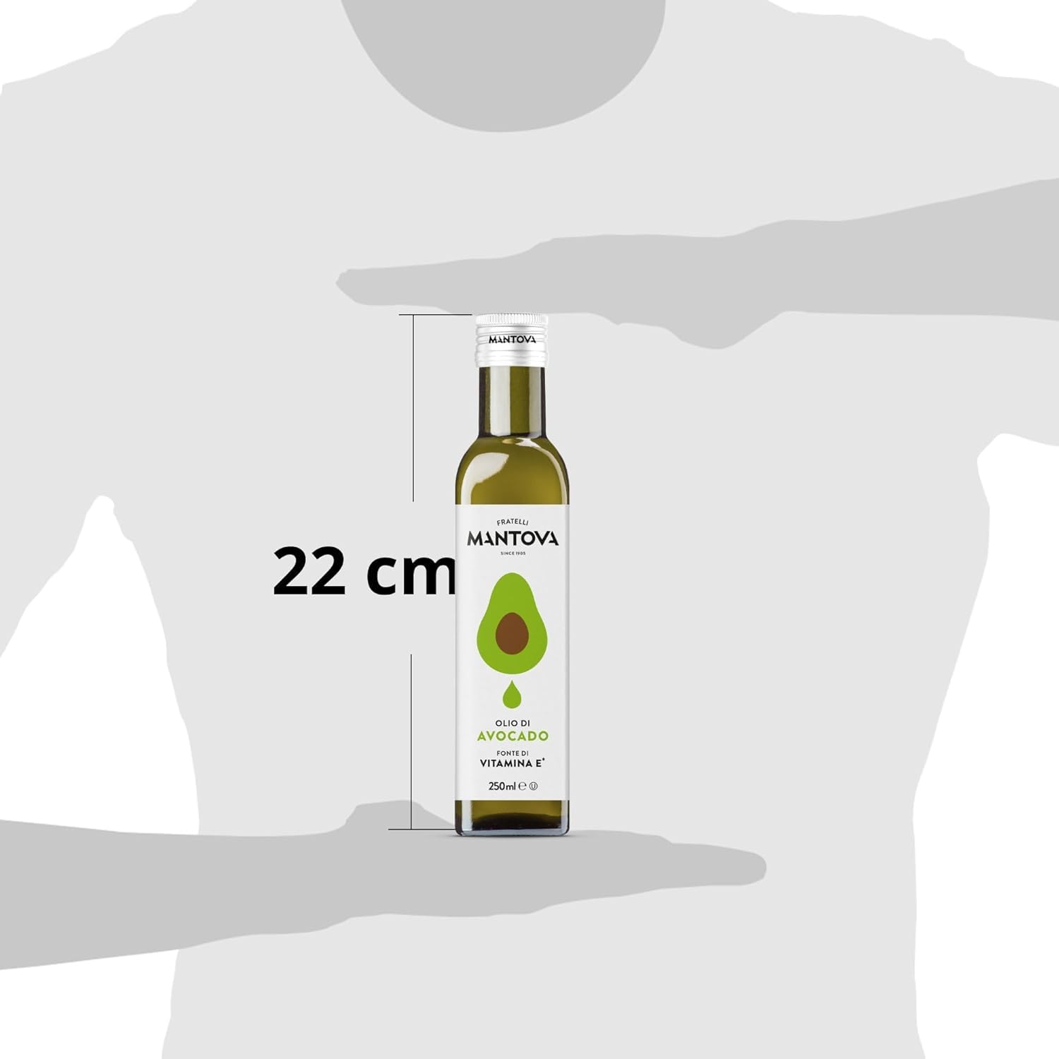 Fratelli Mantova Olio di Avocado Avocadoöl – Nutrazeutisches Öl – 100% natürlich und 100% rein – Gesundheit und Wohlbefinden – enthält natürlich Vitamin E 3x250 ml + Italian Gourmet polpa 400g