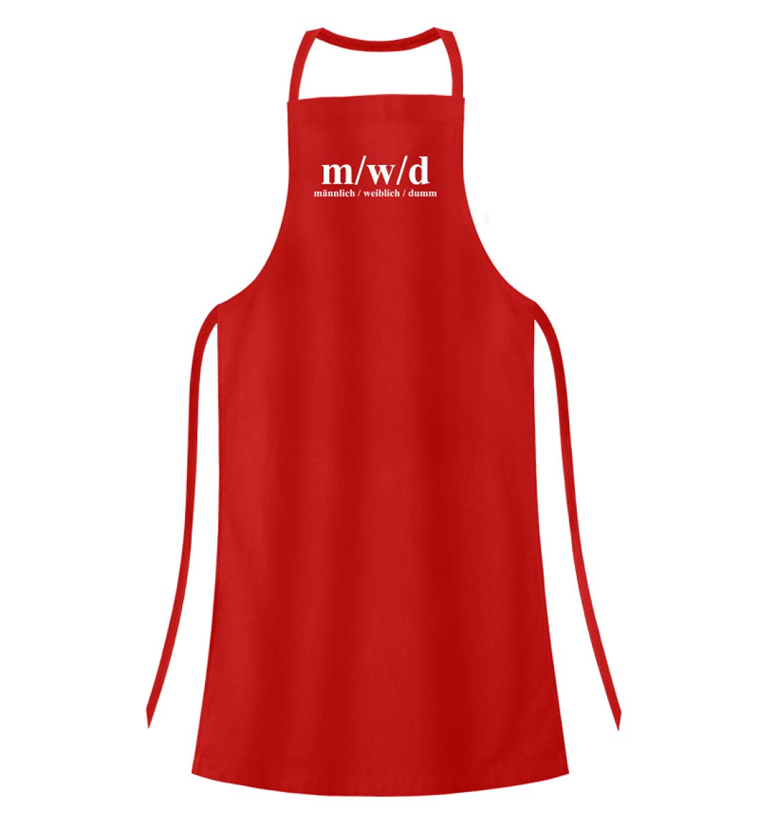 M/W/D - Grembiule da barbecue maschio, femminile, dumm - di alta qualità, rosso fuoco, One Size