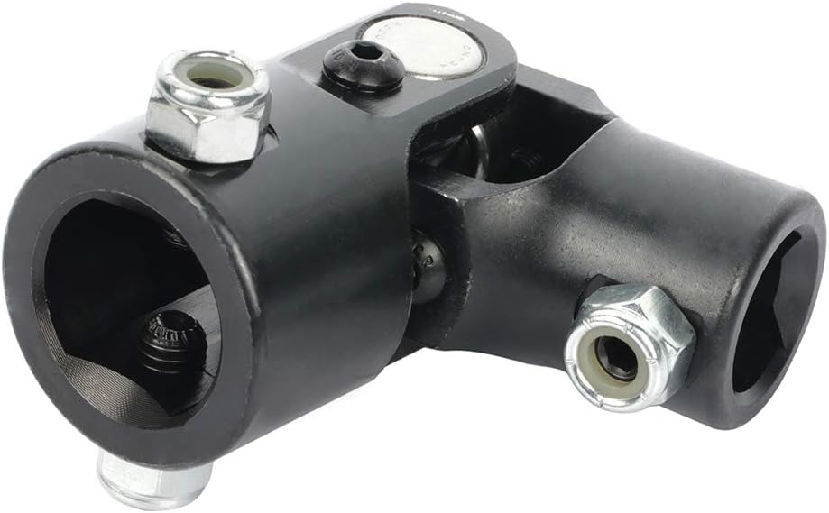ECCPP Black Single Steering Joints 1" DD to 3/4" DD Round Universal U-Joint Shaft 96mm