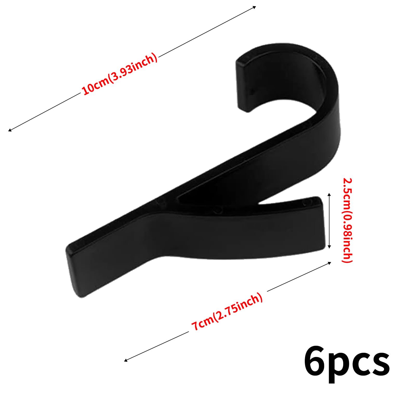 Gurfzcyuoo 6PCS Towel Rail Radiator Hooks for Towels Over Radiator Towel Rail Hanger Hooks Radiators Hanger for All Standard Radiators (6PCS Black) - Image 2