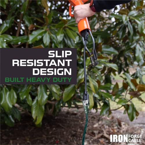 Iron Forge Cable 50 Foot Outdoor Extension Cord,12/3 Sjtw Heavy Duty Green Extension Cable With 3 Prong 50 Ft, Weatherproof Cord For Major Appliances, Landscaping, Gardens & Outdoor Lights Decoration #TOP4