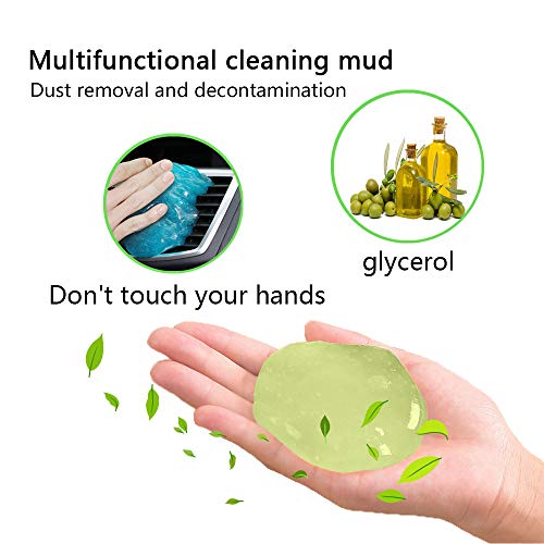 Dust Cleaning Gel,Super Clean Degreaser 2 Pack Keyboard Ceaner Universal Reusable Magic Dust Cleaning Mud for PC Tablet Laptop Keyboard Automobile Vents Printers Fan Parts. - Thumbnail 4