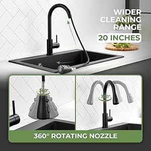 Touchless Kitchen Sink Faucet, VFAUOSIT Black Kitchen Faucet with Pull Down Sprayer Stainless Steel Motion Sensor Smart Hands-Free, Matte Black Single Hole Faucet for Bar Laundry RV Utility Sink Touchless Kitchen Sink Faucet VFAUOSIT Black Kitchen Faucet with Pull Down Sprayer Stainless Steel Motion Sensor Smart Hands Free Matte Black Single Hole Faucet for Bar Laundry RV Utility Sink