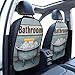 Gjieliness Vintage Bathroom Bathtub with Bubble Foam Car Seat Back Kick Protectors,2 Pack Kick Mats with Storage Pockets for Vehicles to Protect from Dirt Mud Scratches