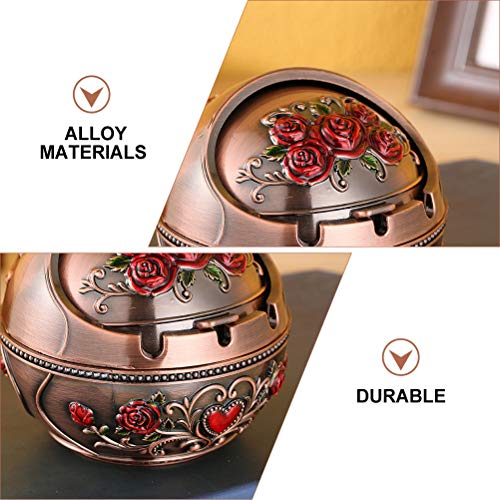 Cinzeiro com padrão floral de 1 unidade criativo para escritório cinzeiro contêiner de ponta de ciga