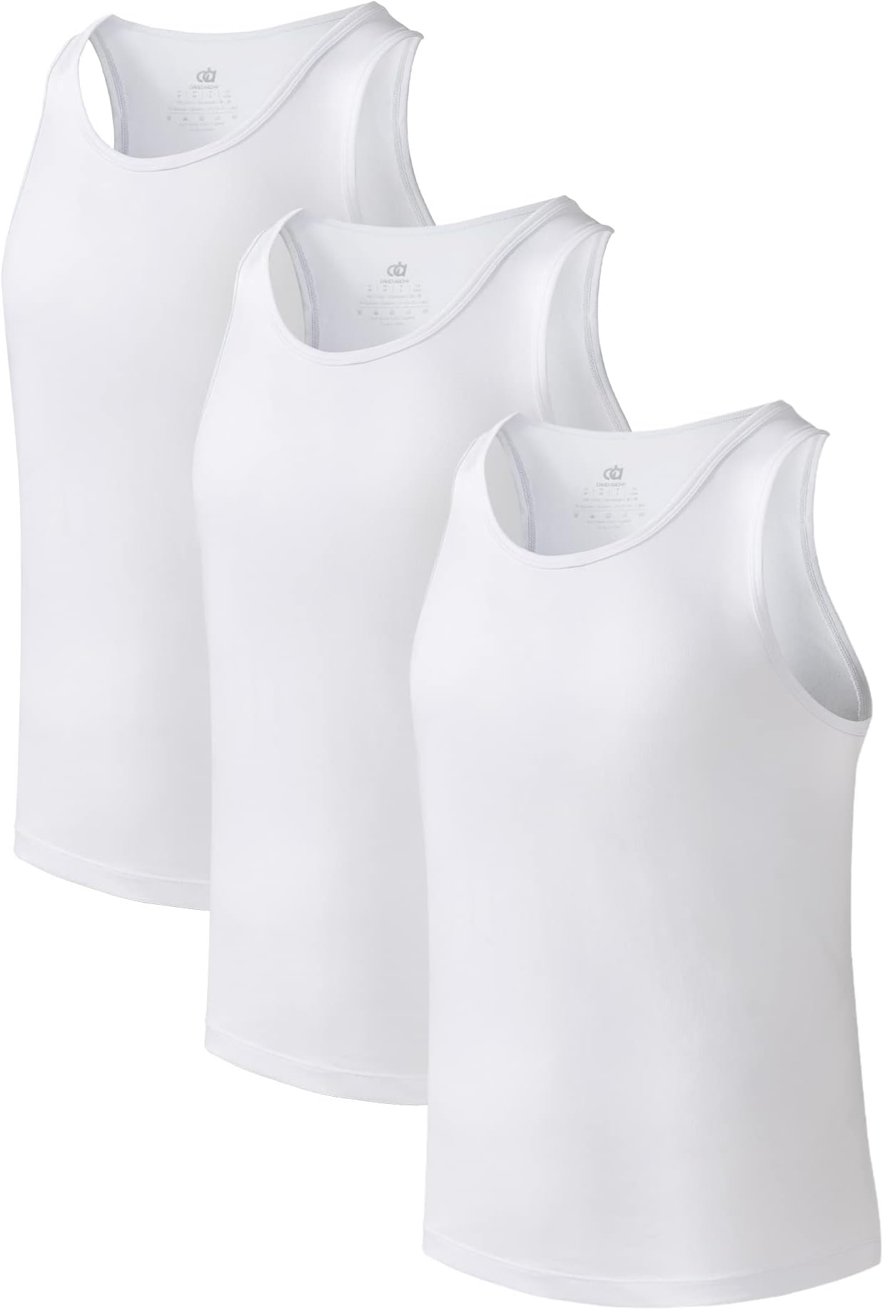 Men's Tank Top Undershirts Bamboo Rayon Tank Shirt Moisture-Wicking A-Shirt for Men, 3 or 5 Pack
