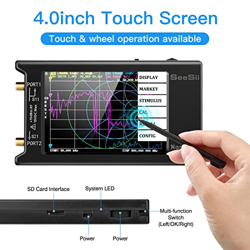 image for Upgraded NanoVNA-H4 Vector Network Analyzer, SeeSii Latest V4.3/4.2 10