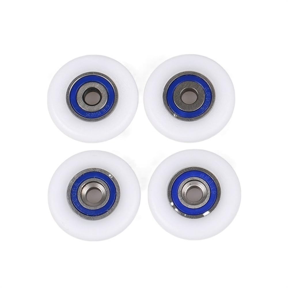Lkfjnhepf 27Mm Shower Door Rollers 4 Pcs Bath Cabinet Roller Wheel Shower Room Accessories Bearing 22/23/25/27/29Mm(27Mm)