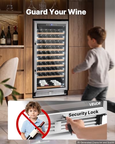 Image of VEVOR 24 inch Wine Fridge 110-Bottle Wine Cooler Refrigerator for Home Bar