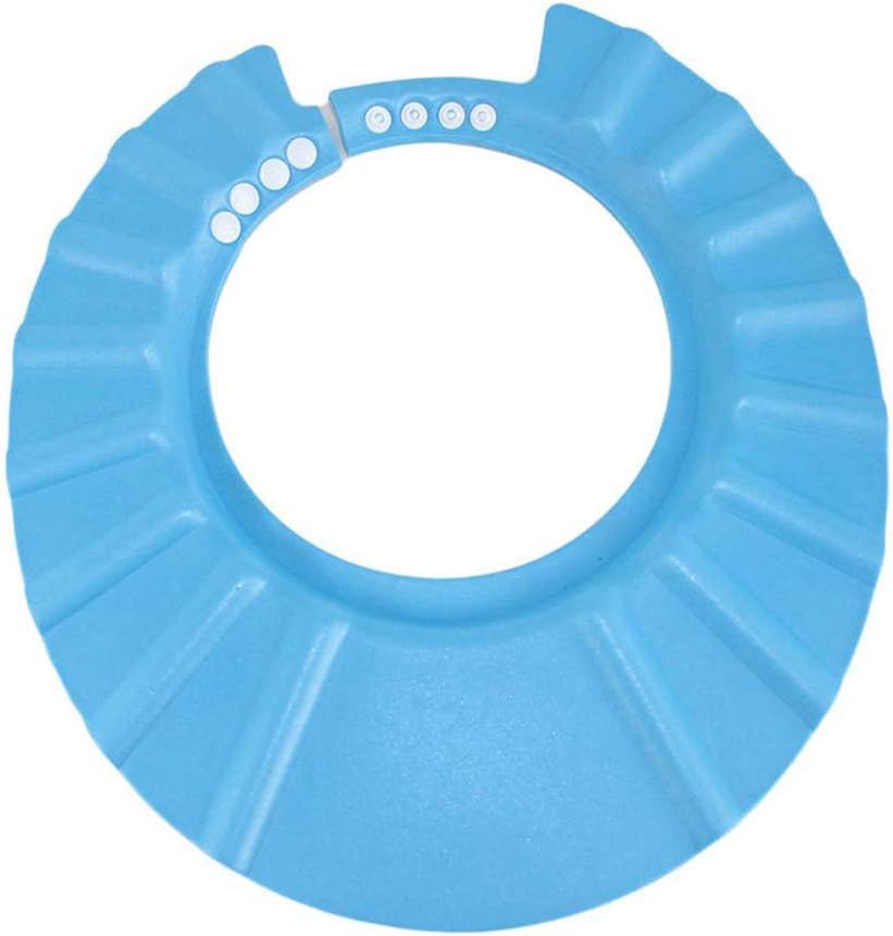 smallwoodi Baby Bath Cap, Adjustable Baby Bath Cap EVA Visor Safe Shampoo Shower Bathing Protection Hat Blue