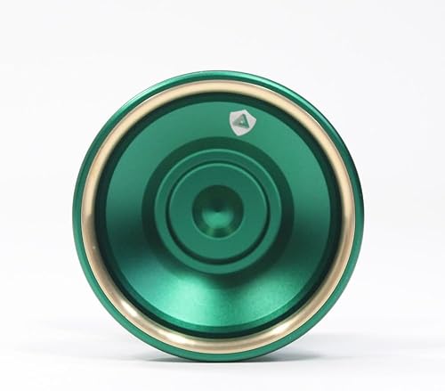 Miniatura 2 de MK1 YOYOS Brass Exia Yo-Yo - Anillo de peso de latón - YoYo bimetálico (verde con anillo de latón)