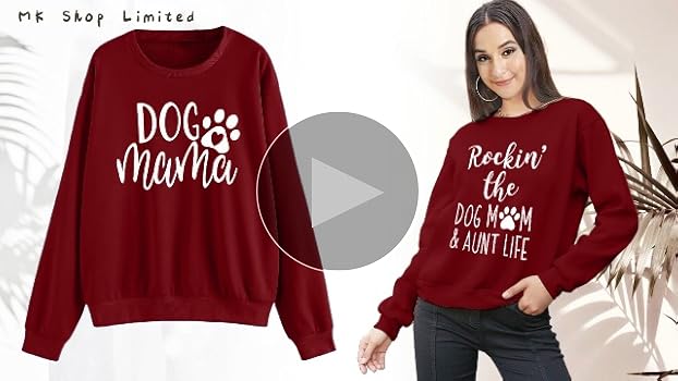 Amazon.com: MK Shop Limited Dog Mom Sweatshirt For Women