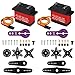 AITRIP 2PACK 25KG Servo Motor High Torque RC Servo Metal Gear Waterproof Full Metal Gear Steering Servo with 25T Servo Horn for Robotic DIY,RC car (Control Angle180°)