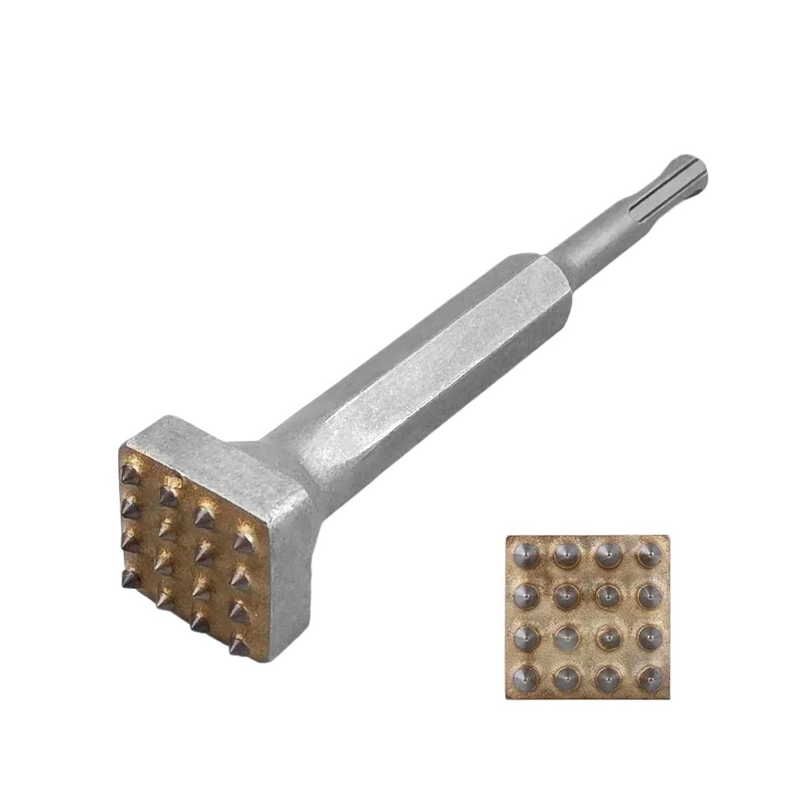 Punta for scalpello in Lega, scalpello Multifunzionale for irruvidimento Superficiale, Martello a percussione, scalpello for muri, Cemento e Pietra(SDS/Plus)