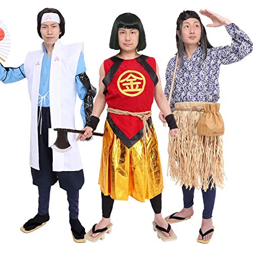 [3人セット]Party City 和風コスチューム コスプレ 三太郎セット メンズ