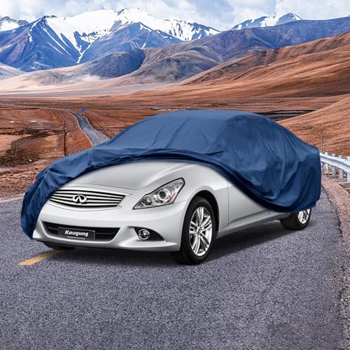 Image of Kaugung Heavy Duty Car Cover Custom Fit Infiniti Q70 (2013-2018),Waterproof All Weather Resistant Outdoor Sun Rain Dust Snow Protection with Anti-Theft Lock.(USA Warehouse,Within 3-7 Days)