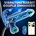 Vibrating Cock Ring Male Sex Toys - APP Penis Sleeve Couple Sex Toys, Rabbit Penis Ring Vibrator with Remote 10 Vibration Clitoral G Spot Stimulator, Adult Toys Penis Enlarger Cock Sleeve