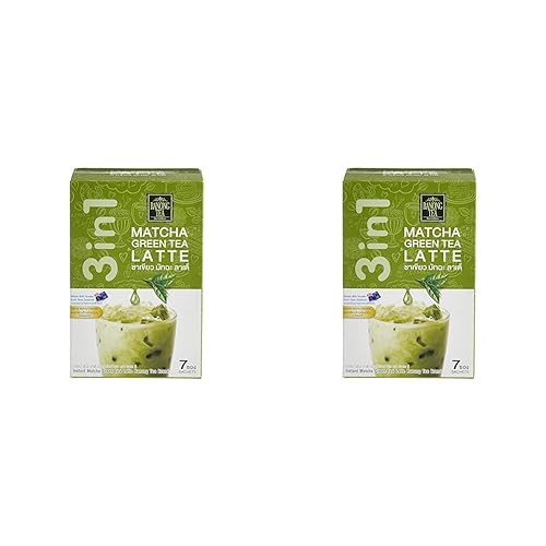 Ranong Tea 3 in 1 Latte Matcha Green Tea 7 Sachets 161 g (Pack of 2) - 161 g (Pack of 14)