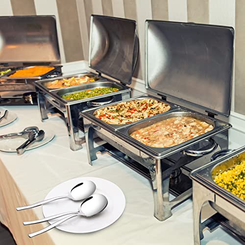 Qskely 6-Piece Premium Stainless Steel Buffet Serving Spoons for Large Gatherings - Image 5