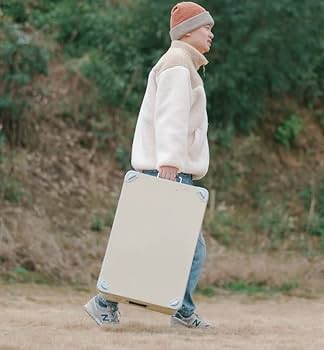 Amazon | ☆スタッキング アルミ コンテナボックス☆クリーム☆48L