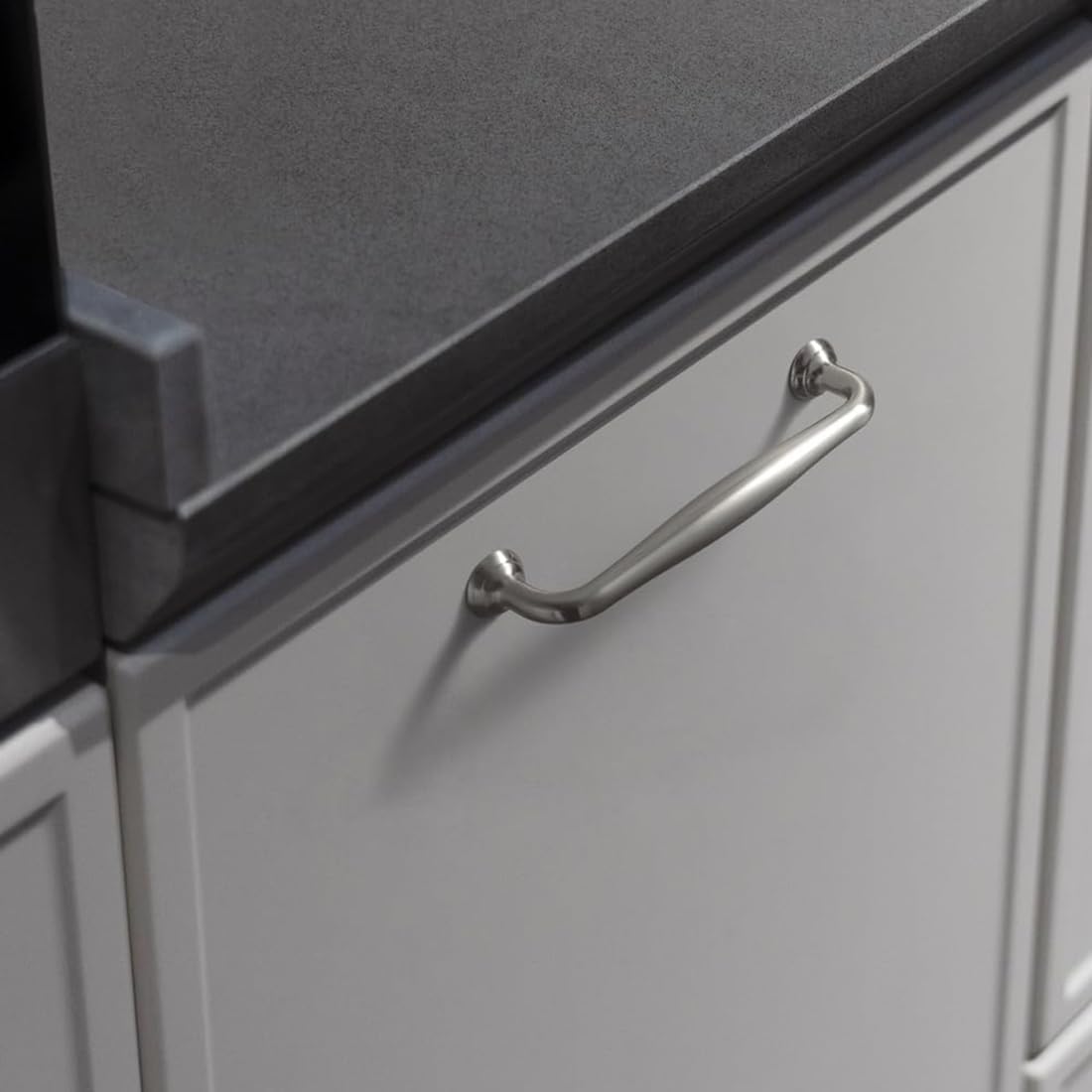 SYZOW 6 Pieces Furniture Handles, Kitchen Furniture Handles, 96 mm Furniture Handles Kitchen Handles (Satin Nickel)