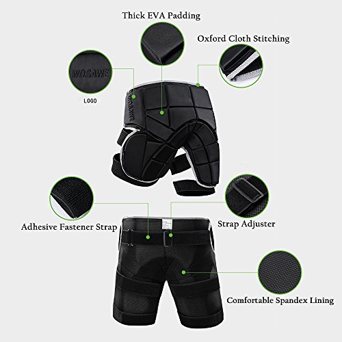 Lixada EVA Paded Hip Butt Proteção Calças Curtas Shorts de Impacto Ajustável Protective Gear Guard P