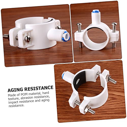 OSALADI Montagezubehör Wasserfilter Für Spülbecken Ro-Wasserfilter -Wasserfilter Abfluss Sattelklemme 1/4 Zoll Schnellanschluss-Wasserfilter Ventilklemme Pom-Wasserfilter-Clip Weiß