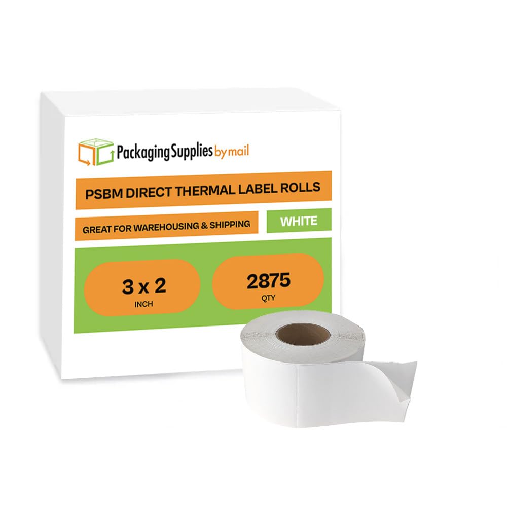 Snapklik.com : PSBM Direct Thermal Labels, 3x2 Inch, 4 Rolls, 2875 ...