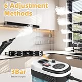 Steam Cleaner, 2500W Portable Steam Cleaning Handheld with 3 Brush, 6 Speeds, 15s Heat Up, 1L Multi Steamer Cleaner High Pressure Steam Cleaner for Floors, Bathroom, Kitchen, Car - Image 5