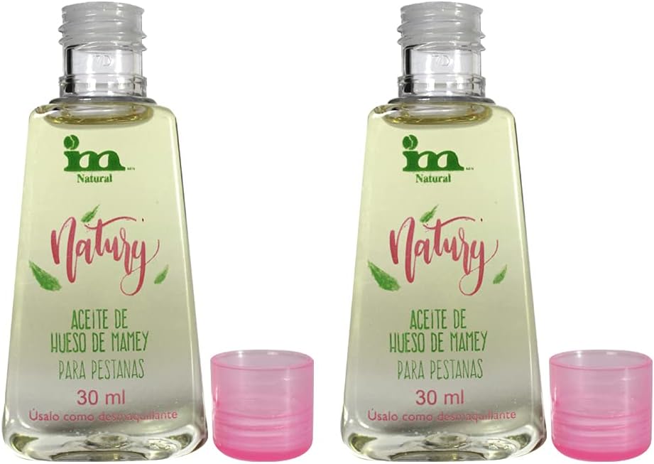 Aceite de hueso de mamey para pestañas IM Natural 2 piezas Belleza Aceite de hueso de mamey para pestañas IM Natural 2 piezas Belleza