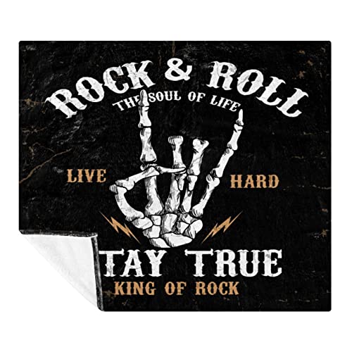 Rock And Roll Poster, weiche, gemütliche Überwurfdecke für Erwachsene...