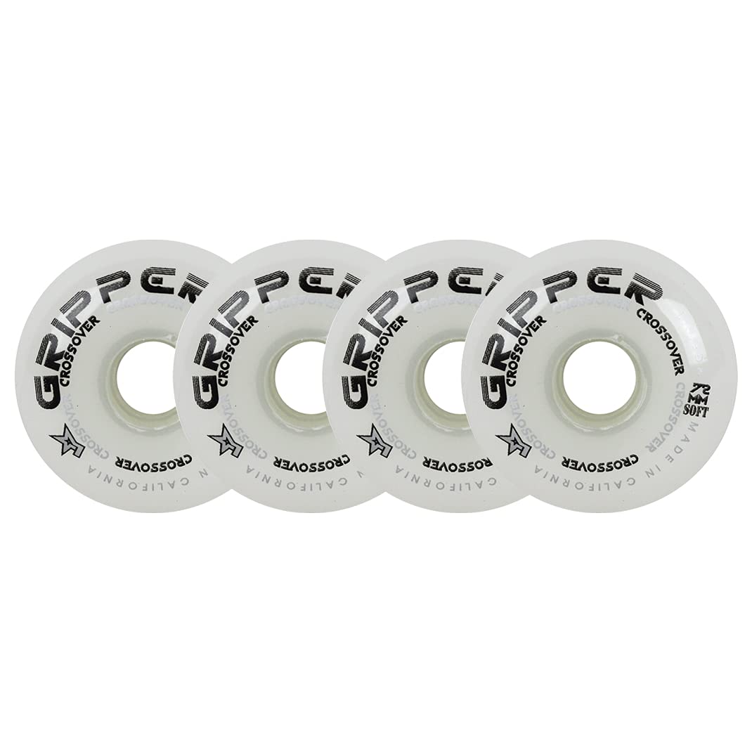 Labeda Roller Hockey Wheels Gripper Crossover Set of 4 - Choose Color/Size