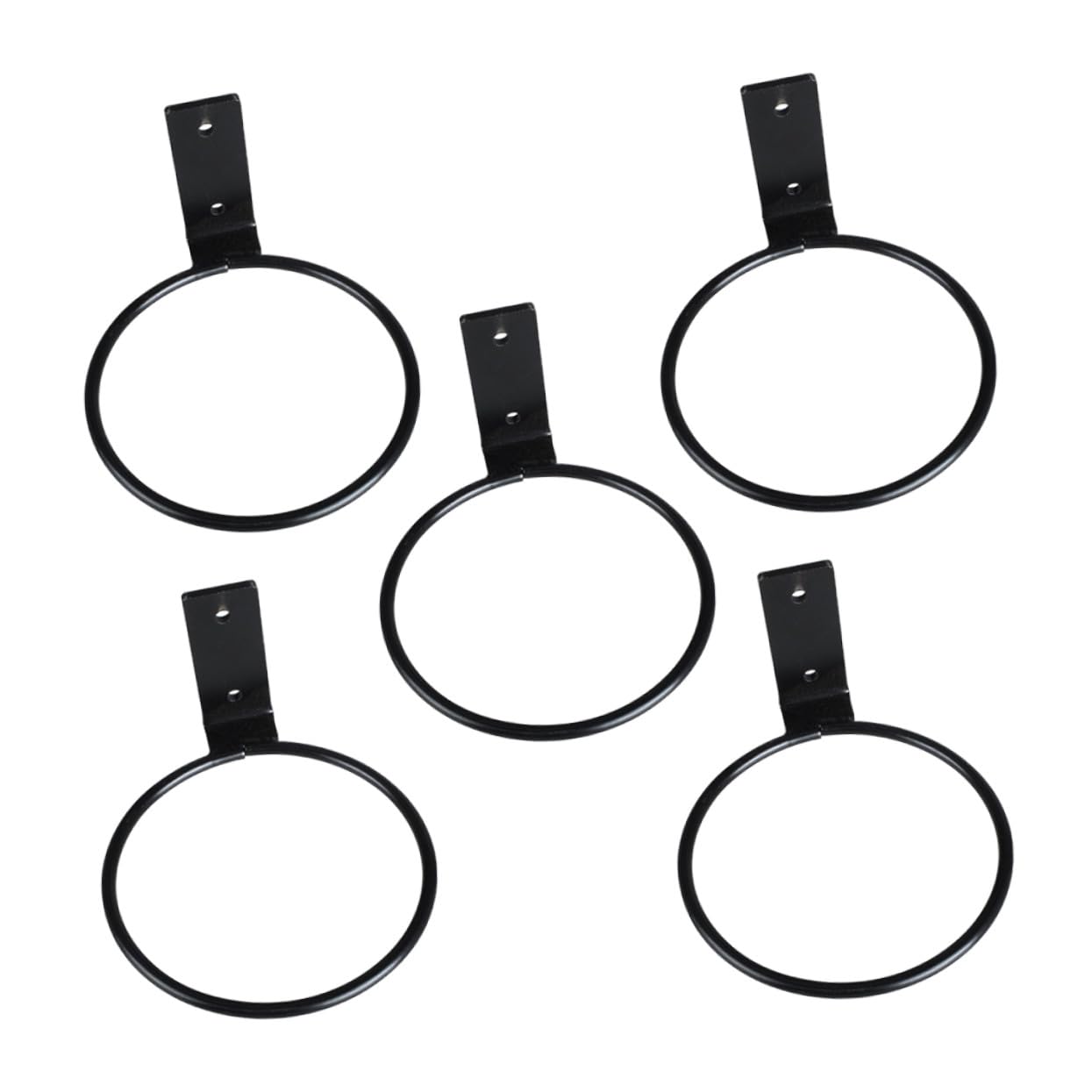 Didiseaon Soporte Práctico Pared para Negro de Ligero de Macetas Hierro y Diseño Creativo y Simple, Paquete de 5 Piezas Adecuado para Interior y Exterior
